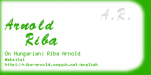 arnold riba business card